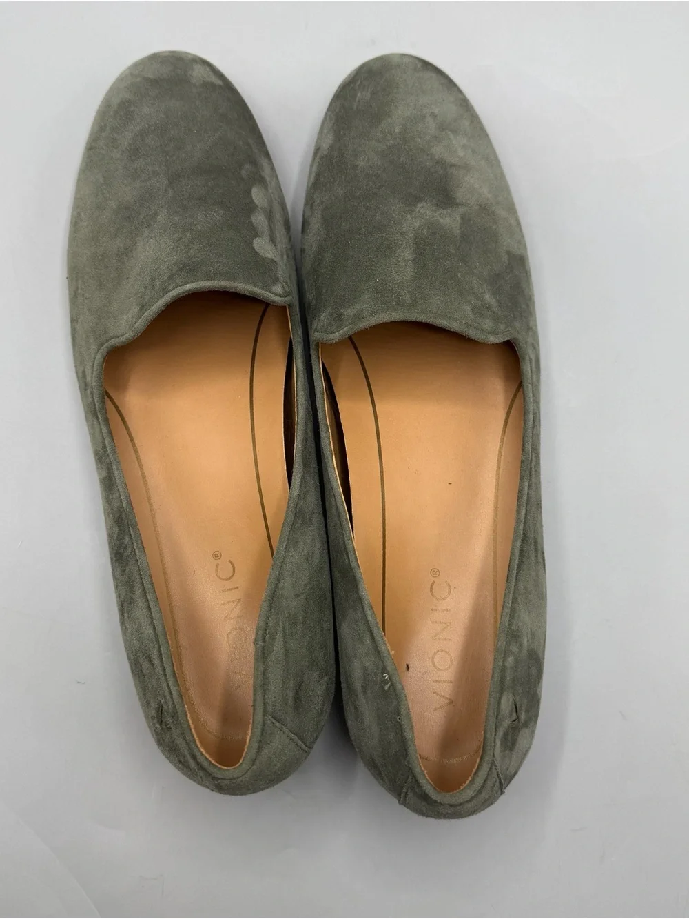 Vionic Willa Loafers Women’s 9.5 Green Suede SlipOn Comfort Flats Casual - Picture 6 of 8
